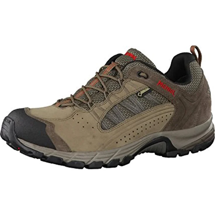 Meindl Herren Journey Pro GTX, Wanderschuhe mit GORE-TEX®, schilf/rot, Größe 44 – Bild 1