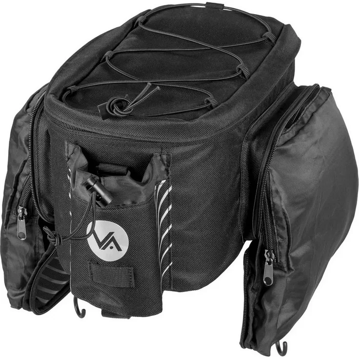 Vayox Fahrradtasche 12-Liter für den Gepäckträger, wasserdicht mit reflektierenden Elementen und herausnehmbarer Trennwand