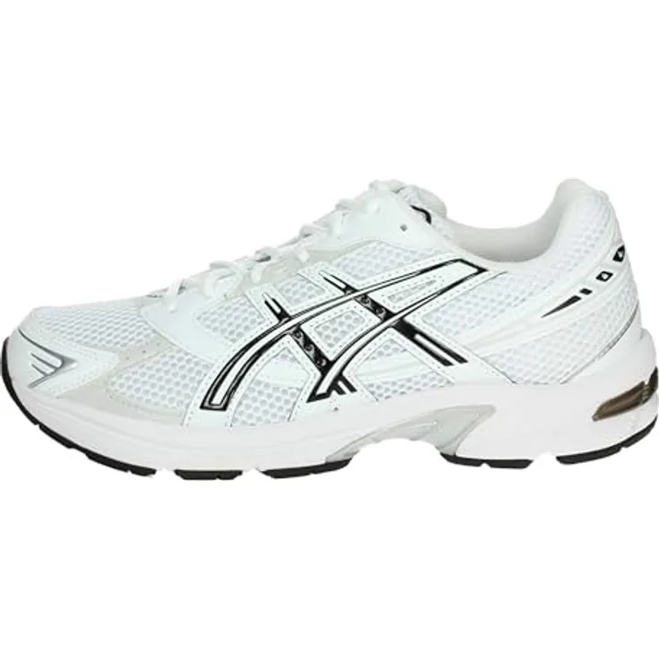 ASICS GEL-1130, Sneaker im Vintage-Laufschuh-Style mit GEL™-Technologie und griffiger Gummi-Außensohle, Weiß/Schwarz, Gr. 42
