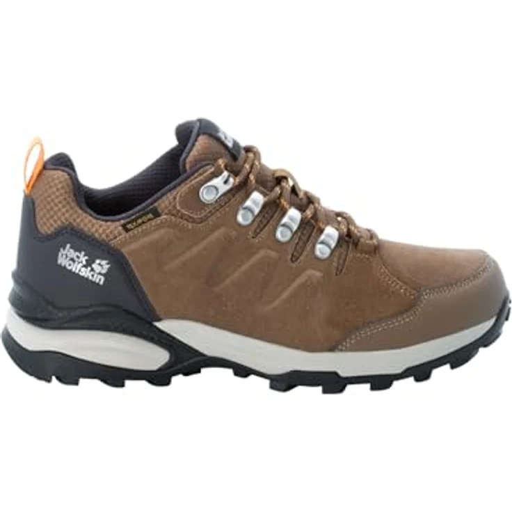 Jack Wolfskin Refugio Texapore Low W, Damen Wanderschuhe aus Veloursleder und Texapore, braun, Größe 39.5 – Bild 2