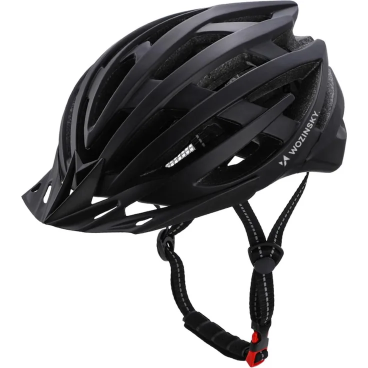Wozinsky MTB Helm HT-28VCD L mit abnehmbarem Visier und USB-Rücklicht, 57–62 cm kopfumfang