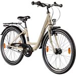 ZÜNDAPP C400 Mädchenfahrrad 24 Zoll Jugendfahrrad 3 Gänge (beige, 35 cm)