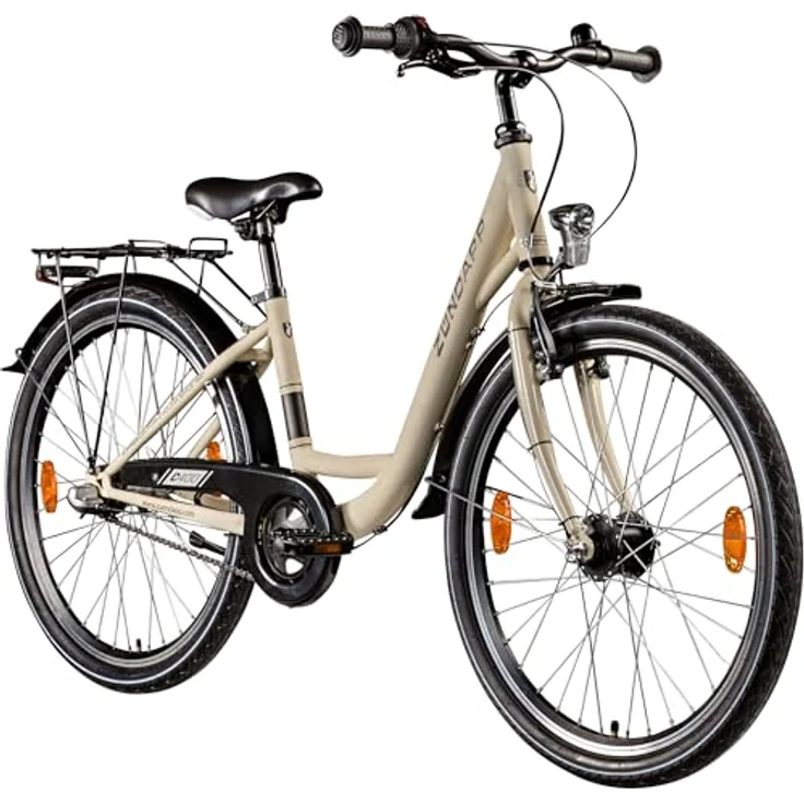 ZNDAPP C400 Mdchenfahrrad 24 Zoll Jugendfahrrad 3 Gnge (beige, 35 cm):  Tests, Infos & Preisvergleich