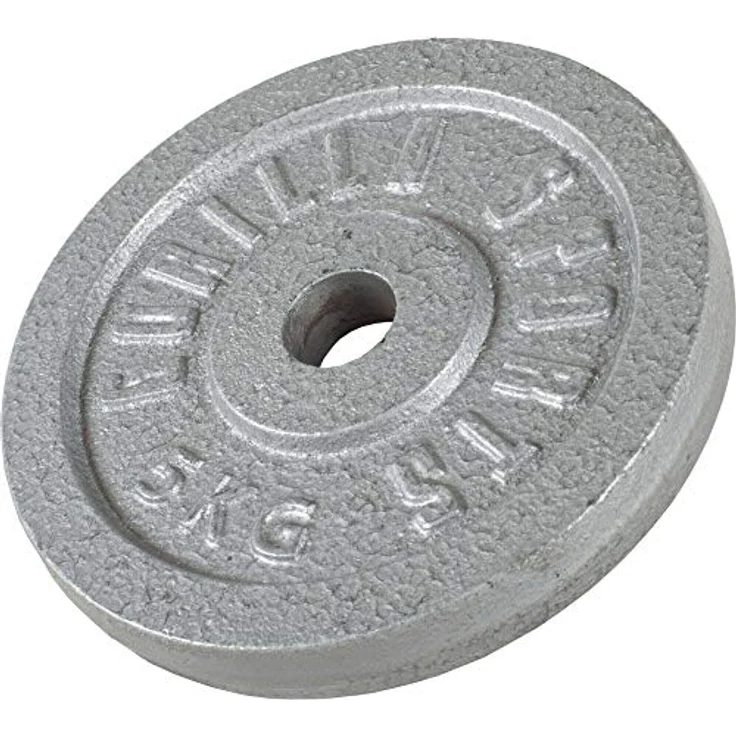 GORILLA SPORTS® Hantelscheiben - Set/Einzeln, 0,5 kg, 1,25 kg, 2 kg, 2,5 kg, 5 kg, 10 kg, 15 kg, 20 kg, 25 kg, 30 kg Gewichte, 30/31 mm, Gusseisen, Silber/Schwarz - Gewichtsscheiben, Bumper Plates – Bild 1