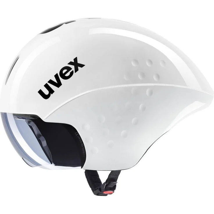Uvex race 8, Unisex Fahrradhelm, verkürzte Tropfenform, Magnetvisier litemirror smoke (S1), Größe 56-58