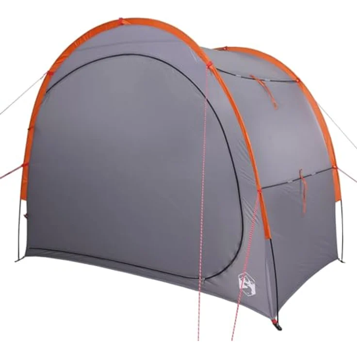 vidaXL Beistellzelt, Lagerzelt mit Stauraum, wasserdicht und tragbar, Grau Orange, 185T Polyester – Bild 1