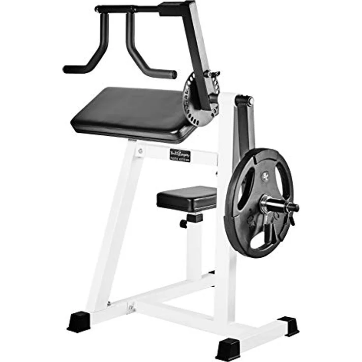 Bad Company Bizeps / Trizeps Curl Maschine mit Hantel-Ablage für bis zu 80 Kg Hantelscheiben 30/31 und 50/51 mm I BCA-21 – Bild 5