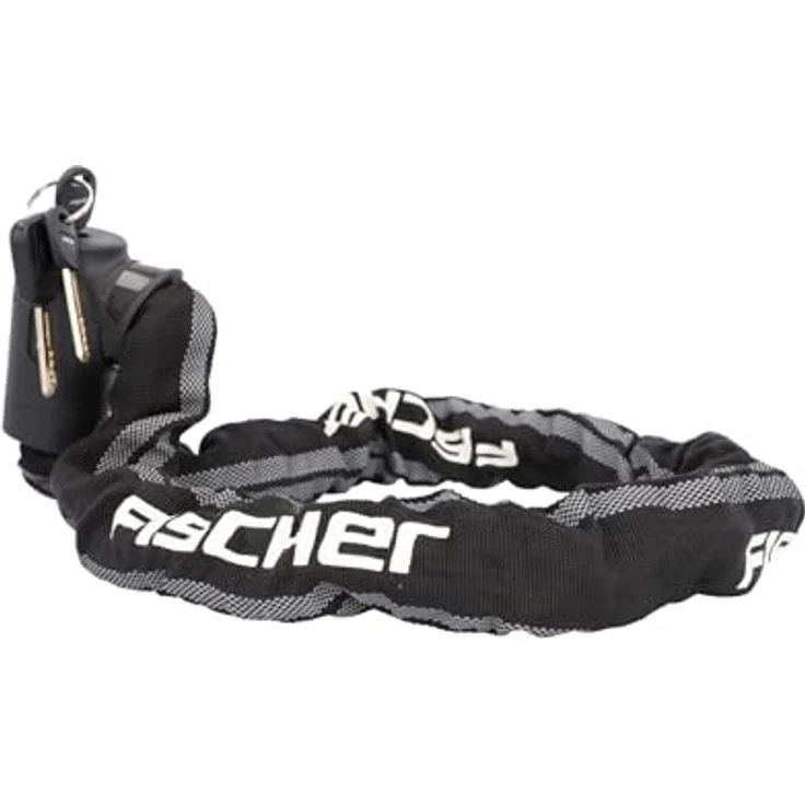 Fischer PROTEC PLUS+ CK100 Fahrrad-Kettenschloss, 100 cm, hochsicherheitszertifiziert mit 8,3 mm Kettengliedern aus Stahl und 3 Schlüsseln, inklusive LED-Schlüssel – Bild 3