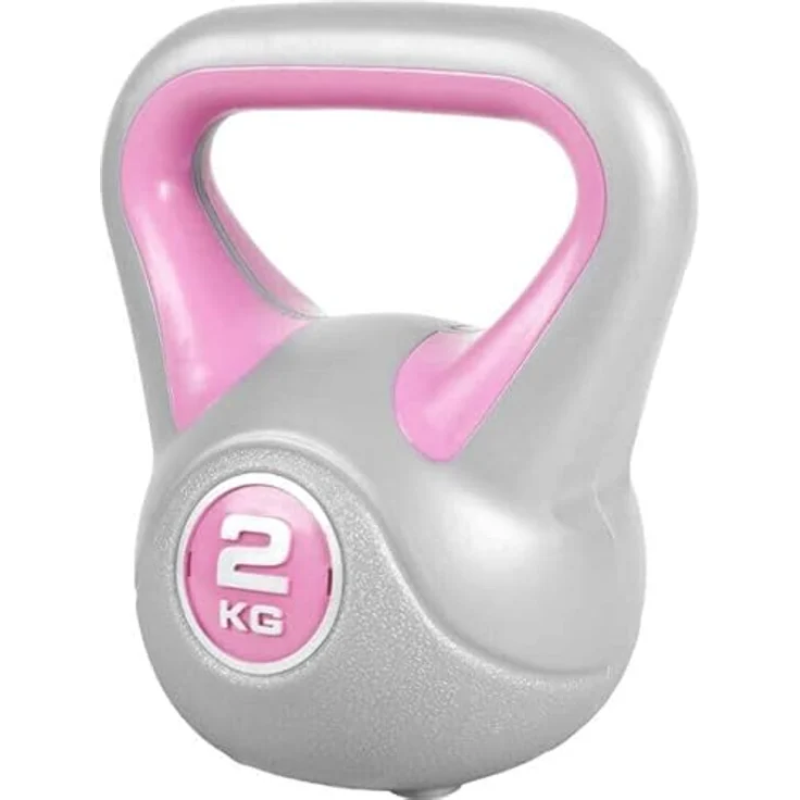 GORILLA SPORTS® Kettlebell - 2kg, 3kg, 4kg, 5kg, 6kg, 8kg, 10kg, 12kg, 14kg, 16kg, 18kg, 20kg Gewichte, Einzeln/Set, mit/ohne Ablage, Kunststoff - Kugelhantel, Schwunghantel, Kugelgewicht – Bild 2