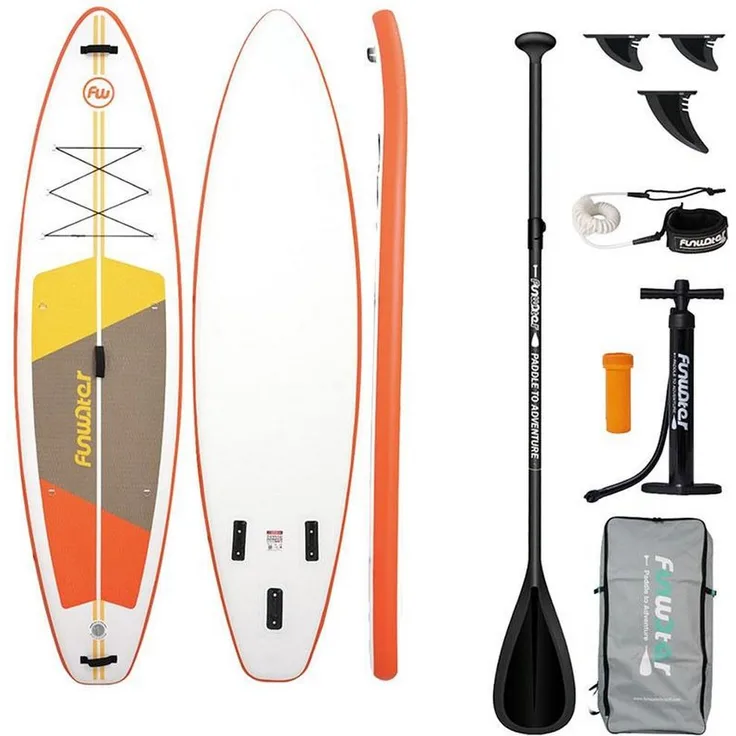 FunWater SUPFW69B, Stand Up Paddleboard für Anfänger und Fortgeschrittene, stabil und leichtgewichtig