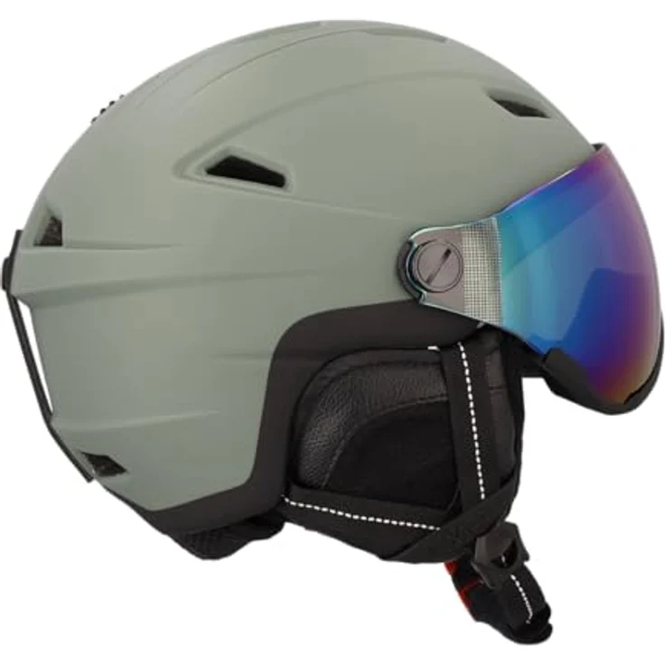 CMP Skihelm Wa-2 mit Visier, Unisex-Erwachsene, stoßfest, abnehmbares Visier, 14 Luftöffnungen, Größe M (Musk) – Bild 4