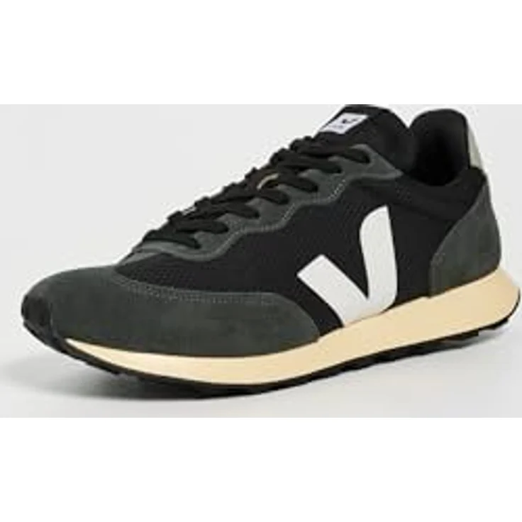 Veja RIO BRANCO Herren Sneaker, atmungsaktives Obermaterial aus Alveomesh und Wildleder, Schwarz/Weiß – Bild 2