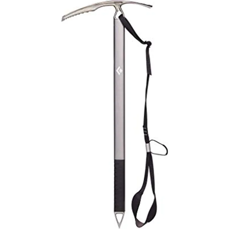 Black Diamond Raven Eispickel, 60 cm, Aluminium-Schaft, Edelstahl-Hauern, mit Dual-Density-Griff und überarbeiteter Handschlaufe