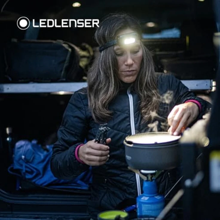 Ledlenser HF4R Core, wiederaufladbare Stirnlampe mit 500 lm, drei Helligkeitsstufen und rotem Frontlicht, schwarz – Bild 7