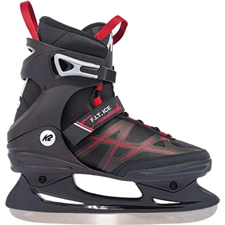 K2 Skates Herren Schlittschuhe F.I.T. ICE, black - red, 25G0410.1.1.080 - Original Softboot, Stability Plus Cuff, Stainless Steel Blade, Water-repellent – Bild 2