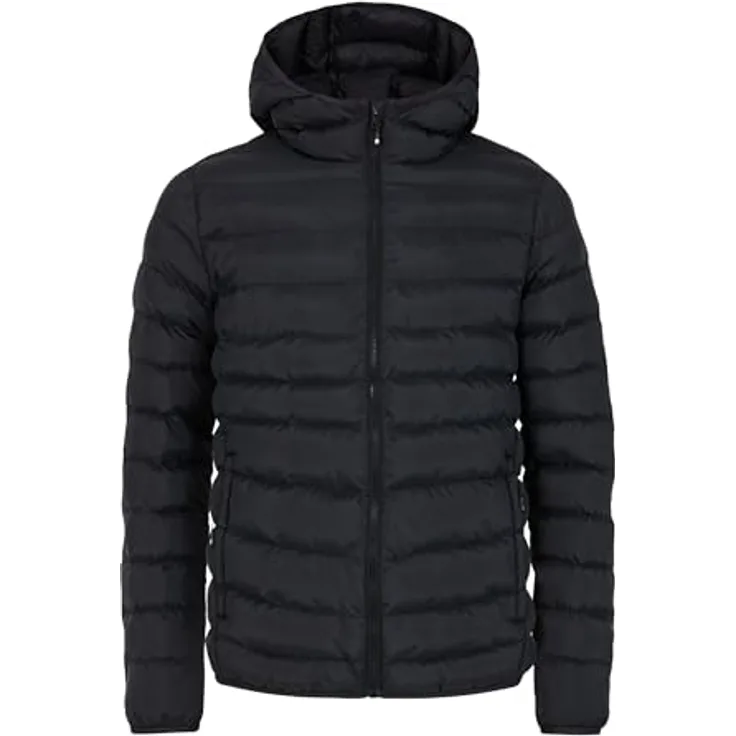 Protest Basso Puffer Jacke Herren, Skijacke aus Recyclingmaterial, einfarbig mit Kontrastreißverschluss, elastische Manschetten