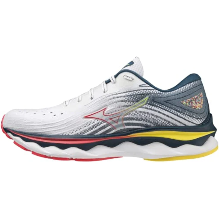 Mizuno Wave Sky 6, Damen Laufschuhe mit MIZUNO ENERZY Dämpfung und stabiler Wave-Technologie, Weiß, EU 40 UK 6.5 – Bild 1