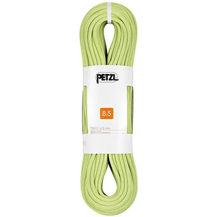 Petzl Tango Kletterseil, 50 m, für Mehrseillängenrouten, halb- und zwillingsseilfähig, hohe Mantelstärke und Flexibilität