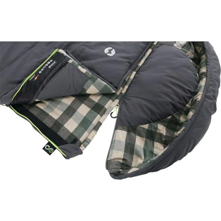 Outwell Camper Deckenschlafsack, 2-3 Jahreszeiten, 235 cm, mit integriertem Kopfkissen und recycelter Polyesterfüllung – Bild 5