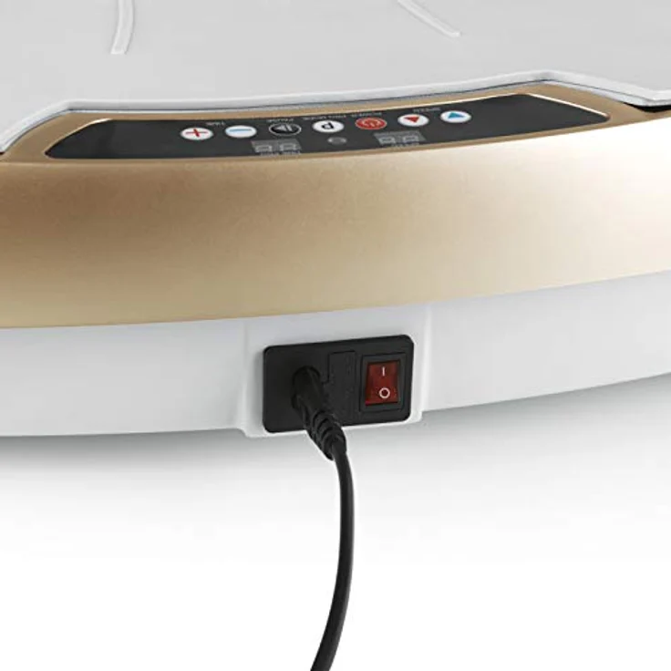 VITALmaxx Vibrationstrainer mit 30 Vibrationsstufen und 3 Programmen und LCD-Display | Ganzkörpertraining zu Hause, inklusive Expanderbänder und Fernbedienung [Champagner] - Preisvergleich – Bild 4