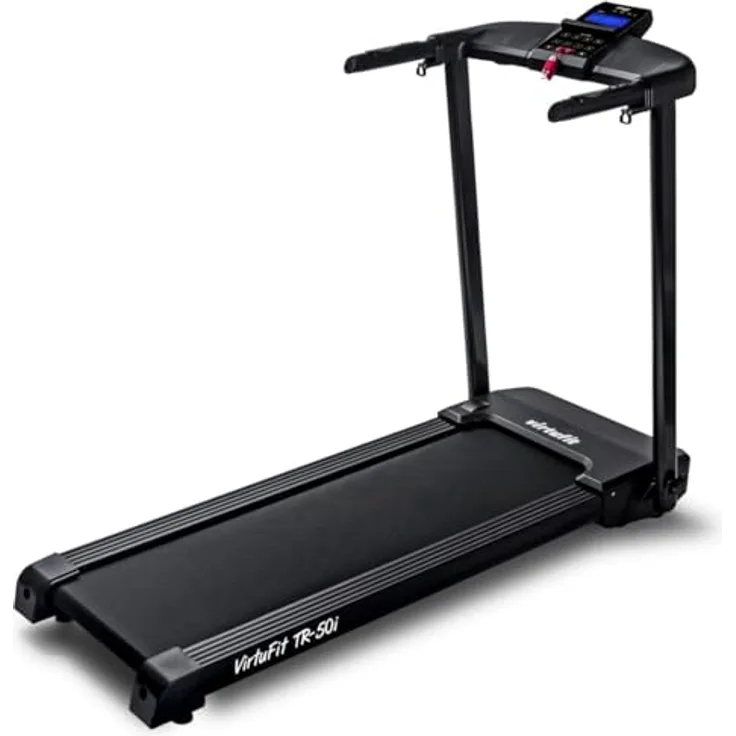 VirtuFit TR-50i Laufband klappbar mit Steigung, 99% vormontiert, belastbar bis 120 kg, Bluetooth-Verbindung, LCD-Display