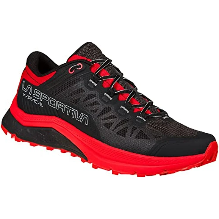 La Sportiva Karacal, Herren Laufschuhe für Trailrunning, schwarz, Größe 47, max. Atmungsaktivität, komfortable Passform, EVA-Zwischensohle, FriXion Blue Gummisohle – Bild 1