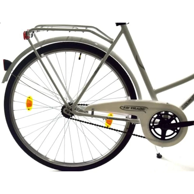 T&Y Trade 28 Zoll Damen Holland City Rad Fahrrad Bike CITYFAHRRAD DAMENFAHRRAD HOLLANDFAHRRAD HOLLANDRAD Rücktrittbremse 1 Gang Beleuchtung STVO Rücktritt Enur Weiß - Robuster Stahlrahmen, Rücktrittbremse, Batteriebetriebene STVO-Beleuchtung – Bild 3