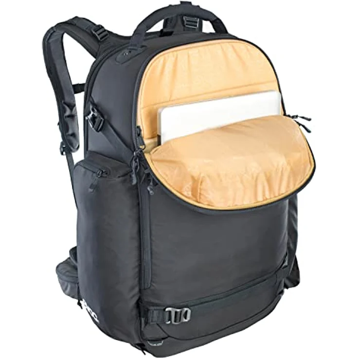 EVOC CP 35 Sportrucksack, ideale Fototasche (verstellbarer Hüftgurt, Kleinteilfächer, Lawinenausrüstung, atmungsaktives Material, Maße: 19 x 55 x 34 cm, Volumen: 35 l), Schwarz – Bild 5