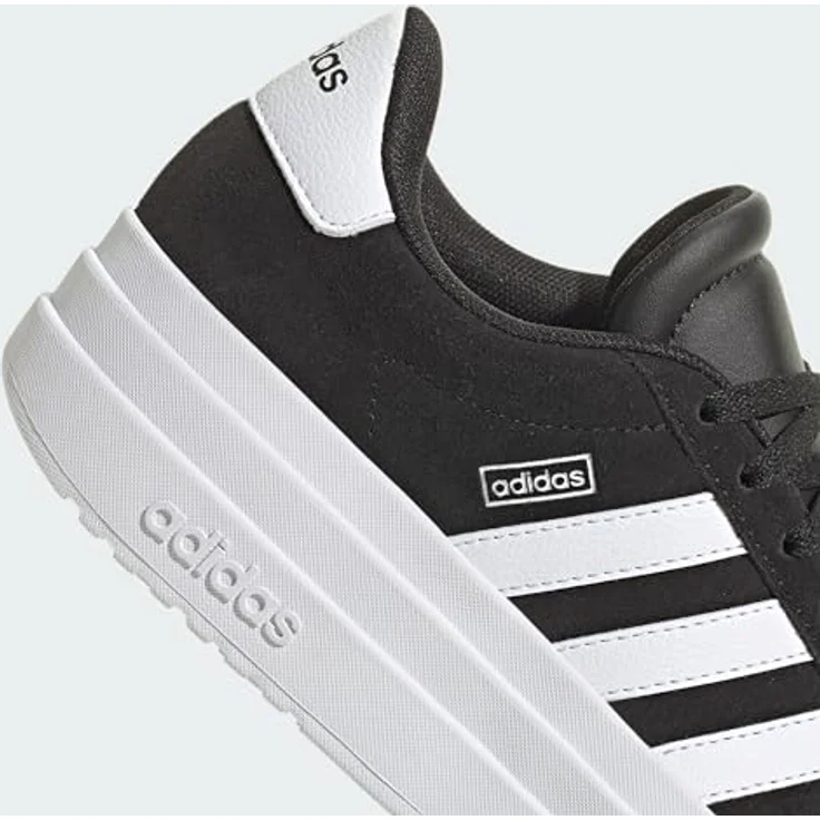 adidas VL Court Bold J IH4777, Kinderschuhe im Skate-Stil aus Leder, schwarz/weiß – Bild 4