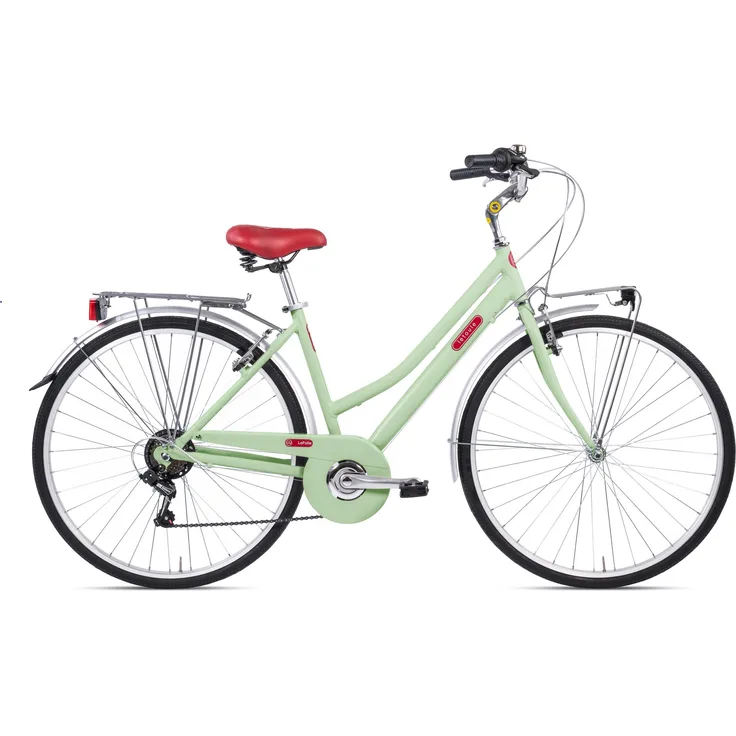 VENICE Letoule LaFolie City Bike 28, 6-Gang Kettenschaltung, Aluminium, hell smaragdgrün