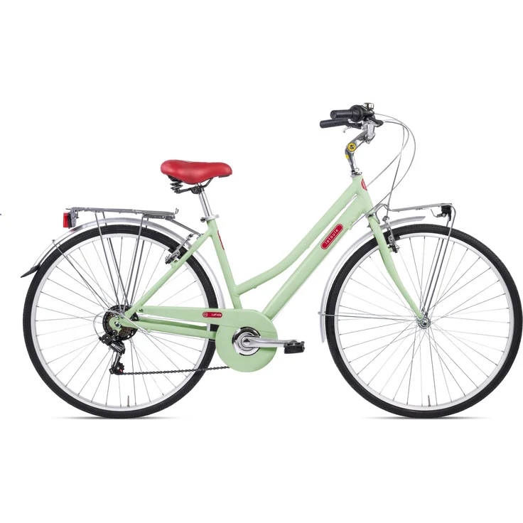 VENICE Letoule LaFolie City Bike 28, 6-Gang Kettenschaltung, Aluminium, hell smaragdgrün