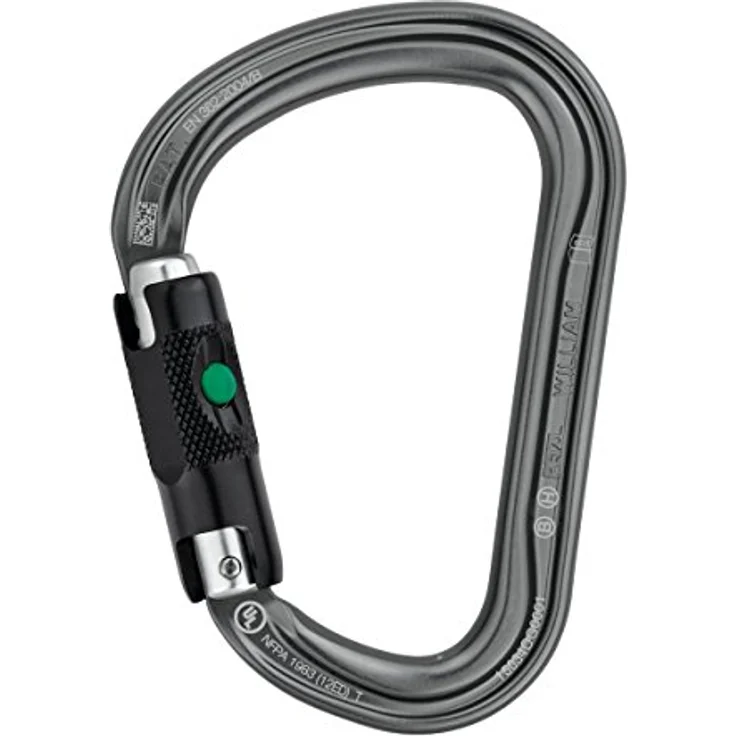 PETZL William M36A BL, asymmetrischer Aluminium Karabiner mit Ball-Lock und großer Kapazität, grau – Bild 2