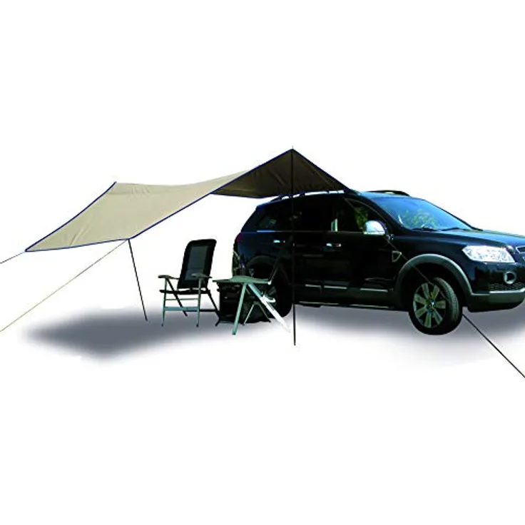 Eurotrail Tarp-Zelt, Sonnensegel aus Polyester inkl. Aufstellstangen, 2.75 kg