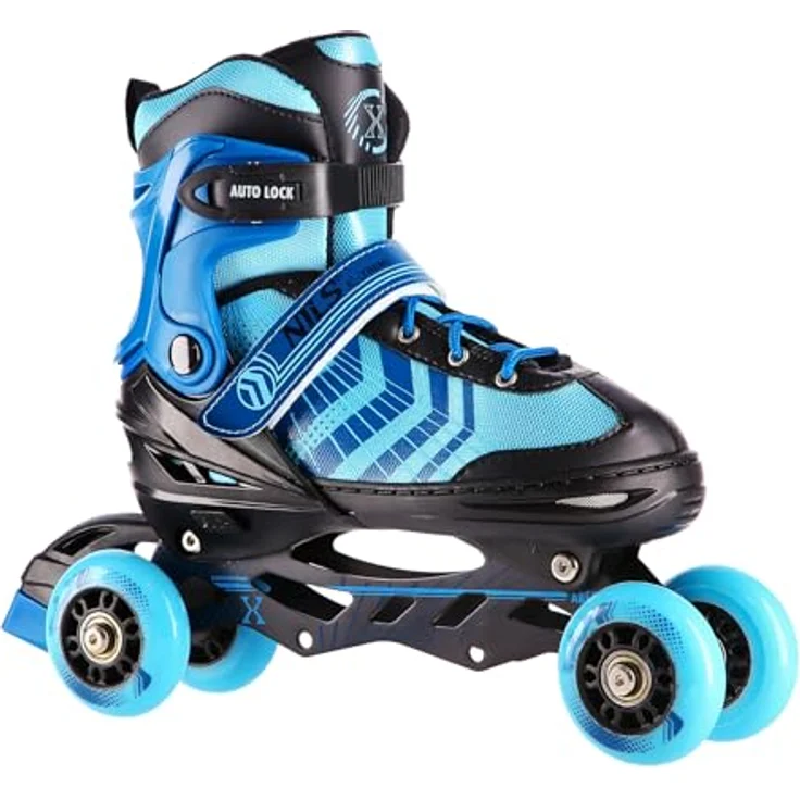 Nils Extreme Nh18192A Schwarz-Blau Gr.s(29-33) Schlittschuhe 4In1 – Bild 7