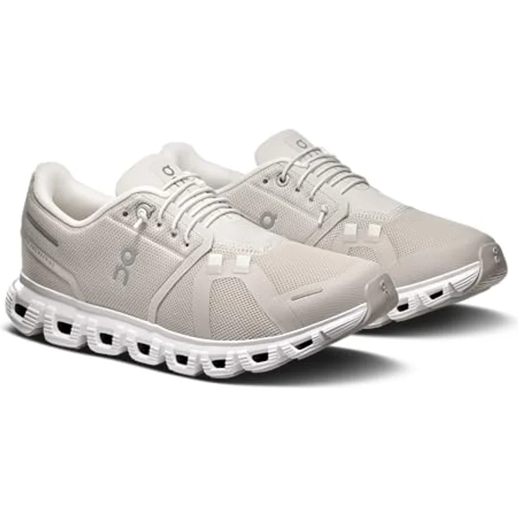 ON Running Cloud 6 Damen Sneakers, atmungsaktives Mesh, CloudTec®-Dämpfung, Weiß, EU 42.5 US 10.5 – Bild 8