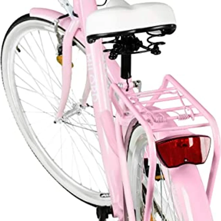 Milordbikes City-Fahrrad, Pink, Metall, 46 cm, mit Aluminiumfelgen und Stadtreifen 700C x 35 mm – Bild 6
