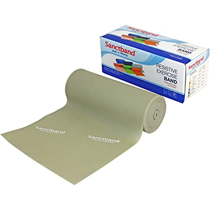 Sanctband Gymnastikband, 5,5m-Rolle - Grau, hypoallergen und super stark, 0,45 mm – Bild 1