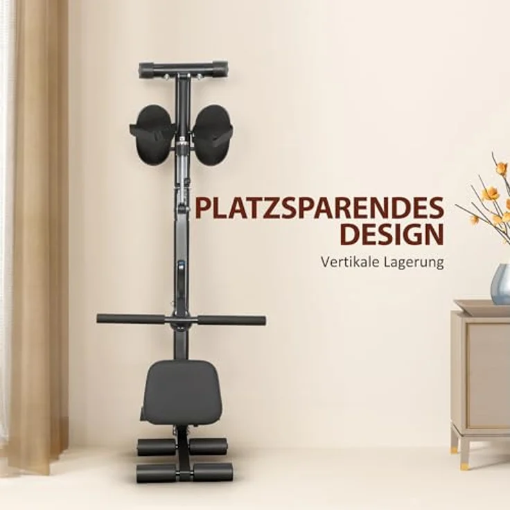 SPORTNOW Rudergerät 2 in 1 mit 12 Widerstandsstufen, LCD-Display und Sit-up-Funktion, schwarzes Heimrudergerät für platzsparendes Training – Bild 6