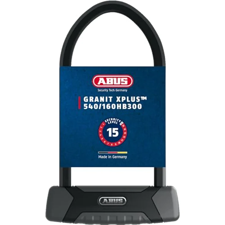 Abus Granit XPlus 540, Veloschloss (30 cm) mit höchster Sicherheitsstufe, gehärtetem Stahl und XPlus-Zylinder – Bild 1