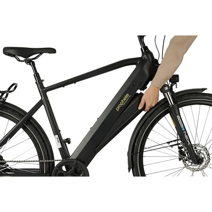 Prophete Entdecker 2.0 E-Bike Herren 28 Zoll Trekkingrad, Hinterradmotor Enovation 40 Nm, Altus 8 Gang, bis 100 km Reichweite, LED Licht 40 Lux, hydraulische Scheibenbremse, schwarz matt – Bild 3