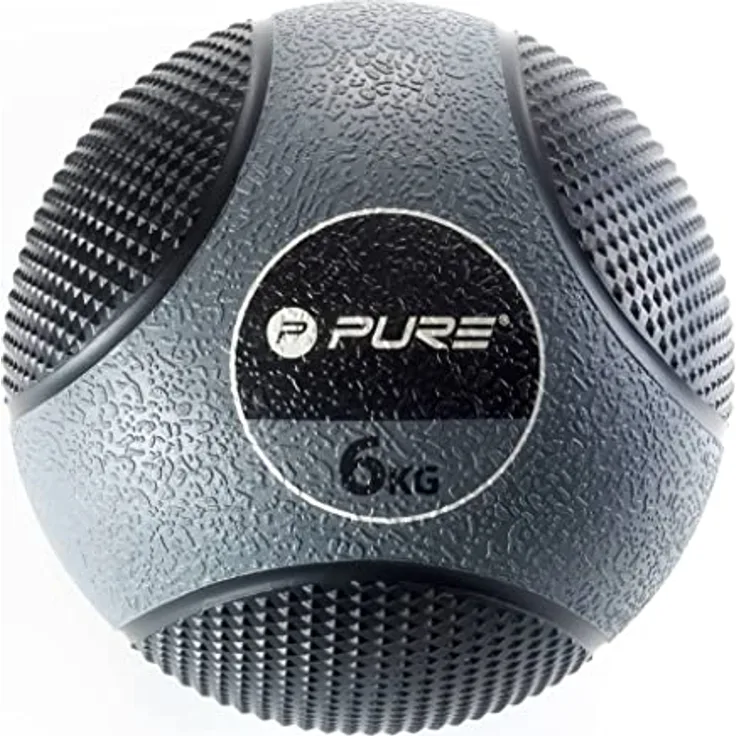 Pure2Improve Medizinball 6kg, Trainingsball mit modifizierter Gummioberfläche, Professionell Turnhalle Ball