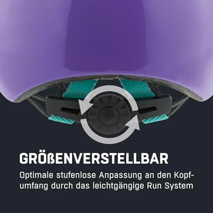 ALPINA Hackney, Leichter und Bruchfester Fahrradhelm für Kinder, Optimal Klimatisiert mit Nachrüstbarem LED, Purple Gloss, M (51-56 cm) – Bild 5