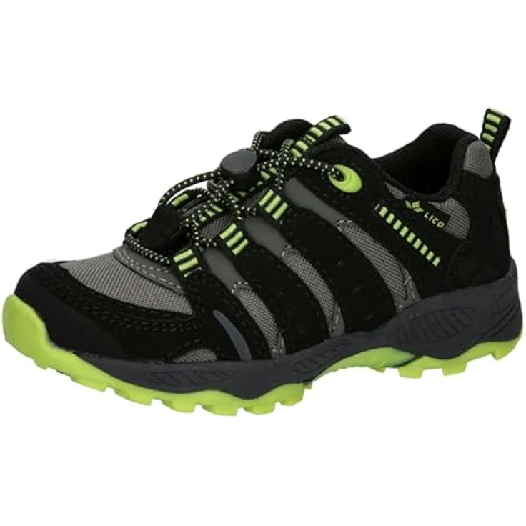Lico Fremont, Jungen Wanderschuhe mit robustem Nylon-Obermaterial, Wechselfußbett und Schnellschnürsystem, Grau – Bild 1
