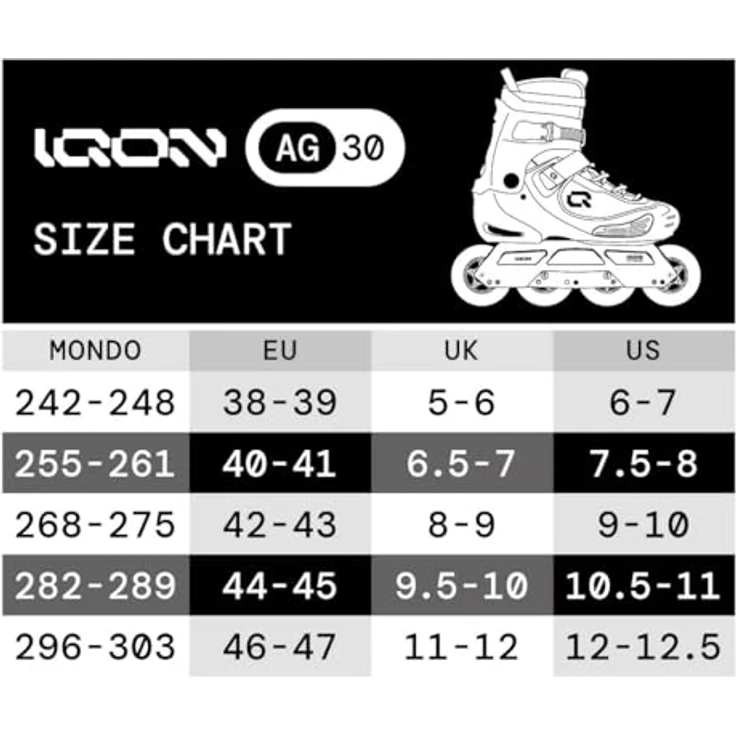 Iqon Ag 30 Lite Inline-skates Schwarz EU 42-43 Schwarz EU 42-43, Rollschuhe von Iqon mit verstellbaren Größen (42, 42.5, 43) – Bild 6