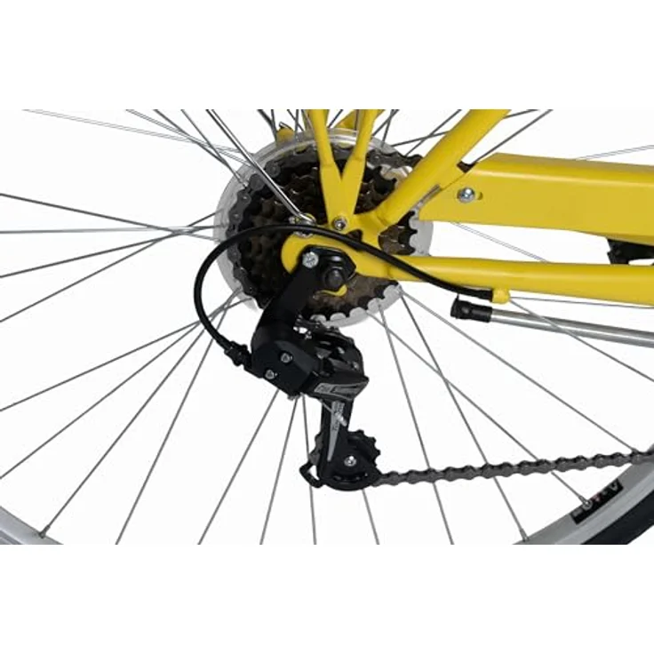 DaCapo Damenfahrrad Toscana 28'', 6 Gänge, RH 48 cm, urbanes Design mit hellen Reifen und StVZO Beleuchtung – Bild 4