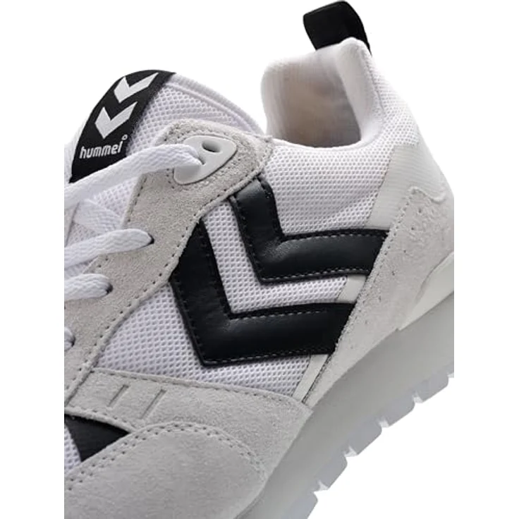 Hummel Thor Sneaker Schuhe, Laufschuhe aus Veloursleder und Mesh, weiß/schwarz, Schuhgröße 36 EU – Bild 3