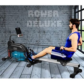 maxVitalis Wasser-Rudergerät: Ruderzugmaschine mit Wasserwiderstand, Rower  für zuhause, platzsparend und authentisches Rudergefühl : : Sport  & Freizeit