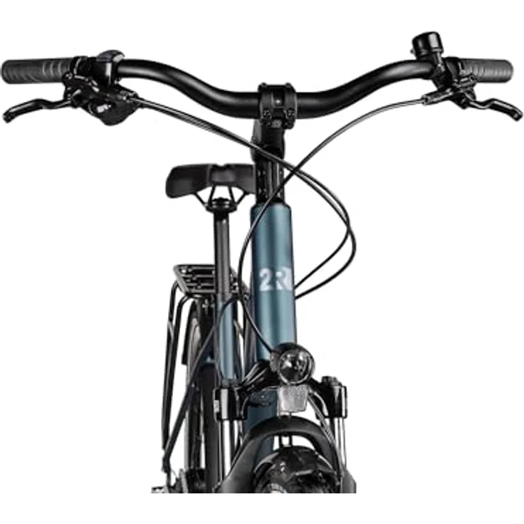 2R Manufaktur TRX ONE Wave, Damen-Citybike mit Tiefeinstieg, 28 Zoll, Dunkelblau, 56 cm, mit hydraulischen Scheibenbremsen und Federgabel – Bild 3