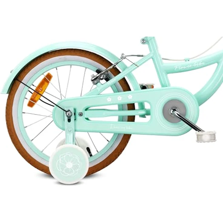 Sun Baby Kinderfahrrad SUN BABY Flower Retro 16 Zoll mit Schubstange, Mint, für Kinder bis 50 kg – Bild 6