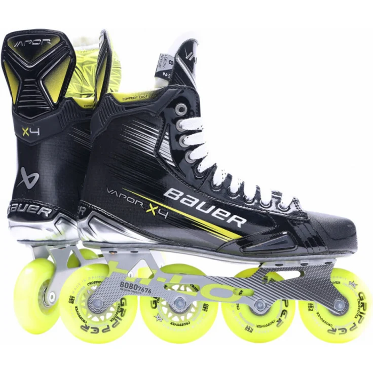 Bauer Inlinehockey Skate Vapor X4 SR, CURV Composite, Pro Stock Comfort Tongue, Größe 7.5 (42.5), Weite FIT2